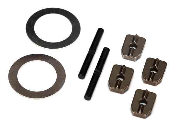Traxxas Spider gear shaft (2)/ spacers (4)/16x23.5x.5 stainless washer (2) (for #7781X aluminum differential carrier)