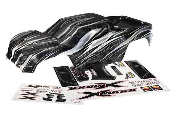 Traxxas Body, X-Maxx, ProGraphix (graphics are printed, requires paint & final color application)/ decal sheet