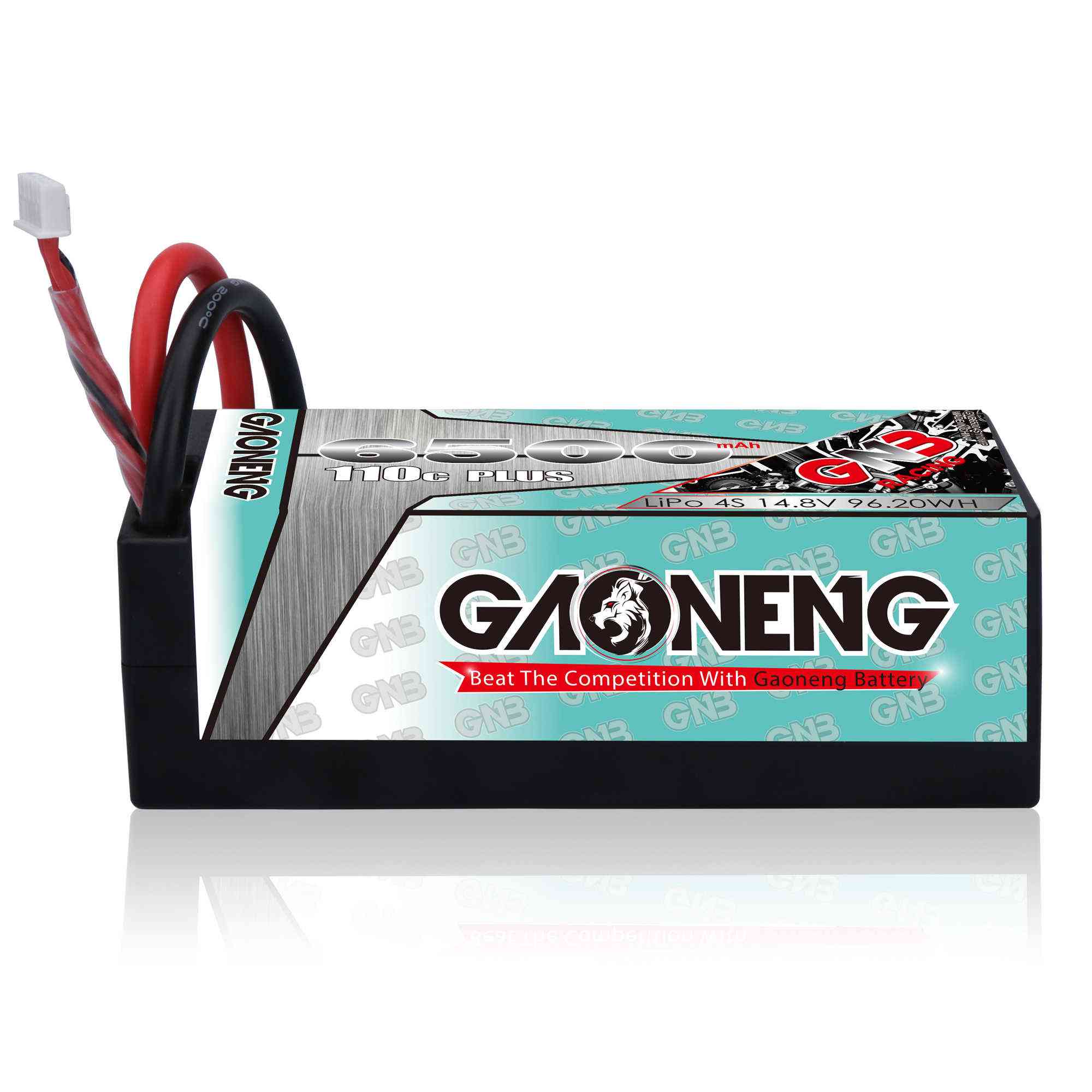 GNB GAONENG LiPo Battery 6500MAH 4S2P 14.8V 110C PLUS hardcase cabled with Red T-PLUG