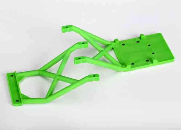 Traxxas Skid plates, front & rear (green)