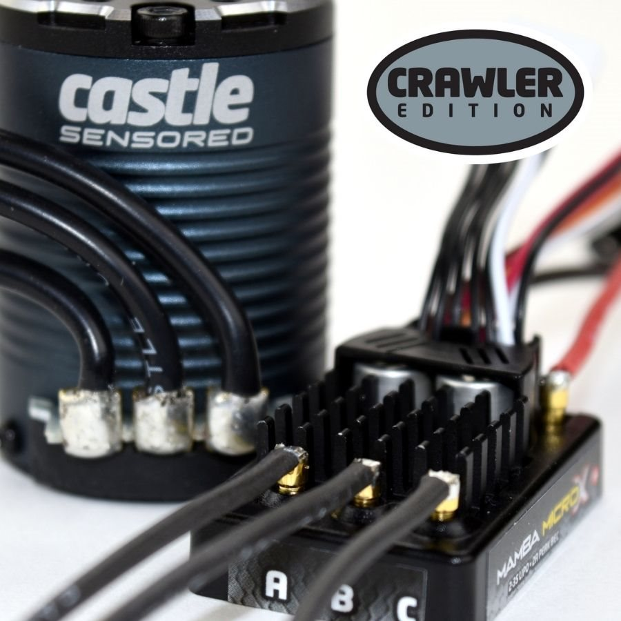 Castle Creations Mamba Micro X Crawler Editions ESC WITH 1406-1900KV Sensored Motor Combo