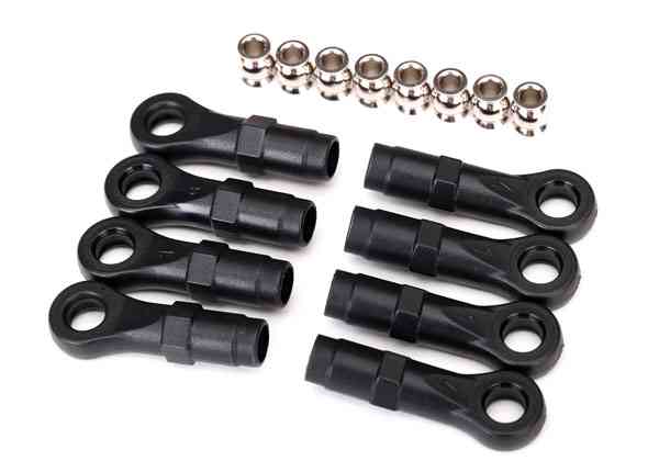 Traxxas Rod ends, extended (standard (4), angled (4))/ hollow balls (8) (for use with TRX-4® Long Arm Lift Kit)