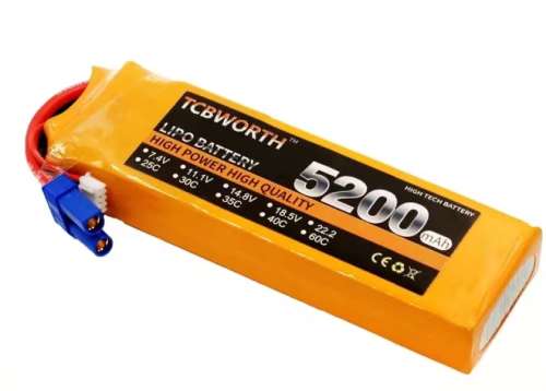 TCB 3S LiPo Battery Pack 60C (11.1V/5200mAh) w/EC3 Connector