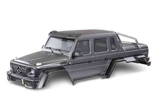Traxxas Body, Mercedes-Benz G 63, complete (matte graphite metallic) (includes grille, side mirrors, door handles, & windshield wipers)